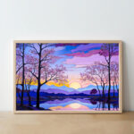 انعكاس الغروب – Sunset Reflection Art Print