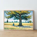 تأمل تحت الشجرة – Under the Tree of Serenity Art Print