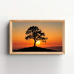 شجرة المساء – Sunset Tree of Silence Photography Print