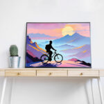 رحلة الغروب الجبلية – Sunset Mountain Journey Art Print