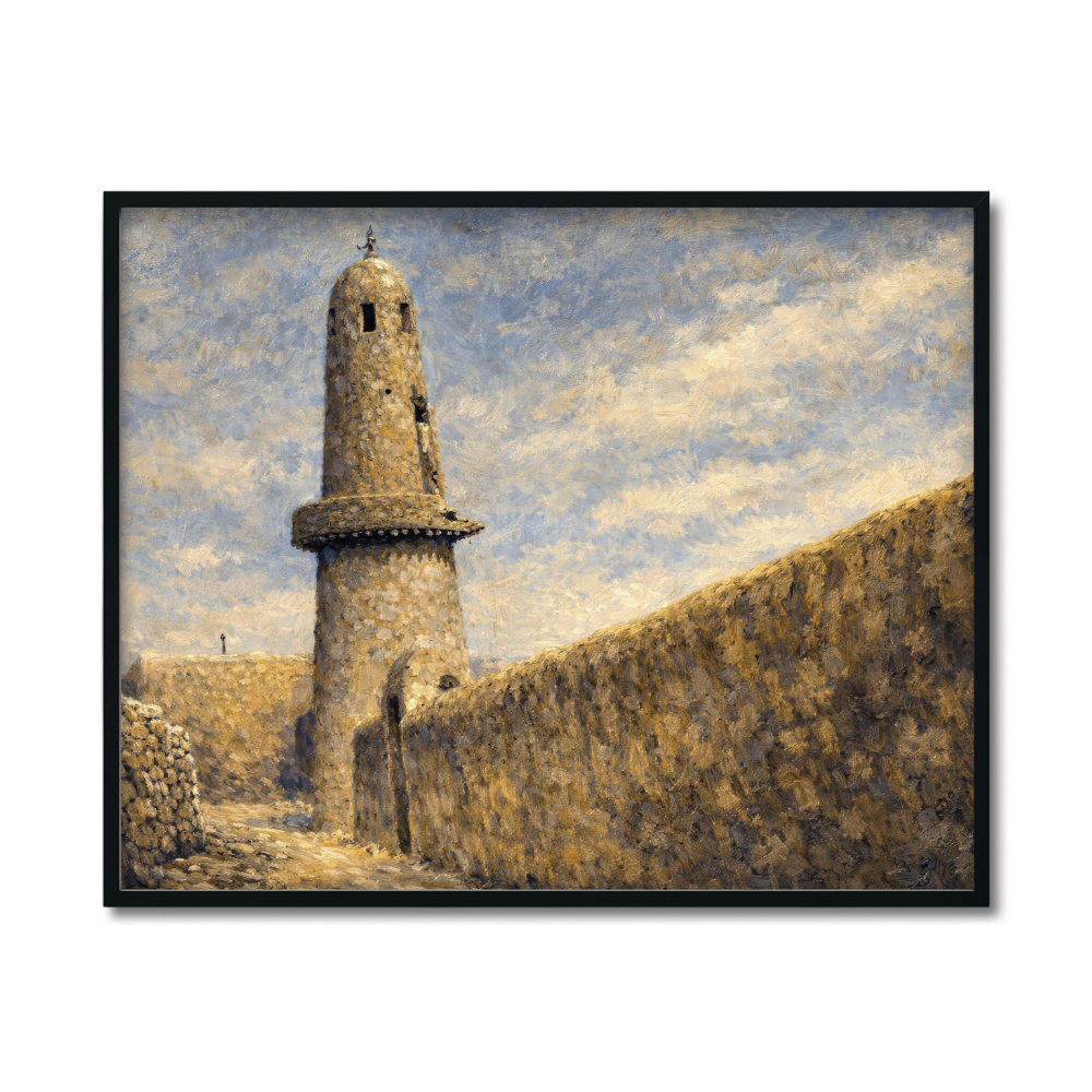 KSA 104-2025 مسجد الجبيل التاريخي – Al-Jubail Historic Mosque | Saudi Islamic Heritage Digital Wall Art - Image 1