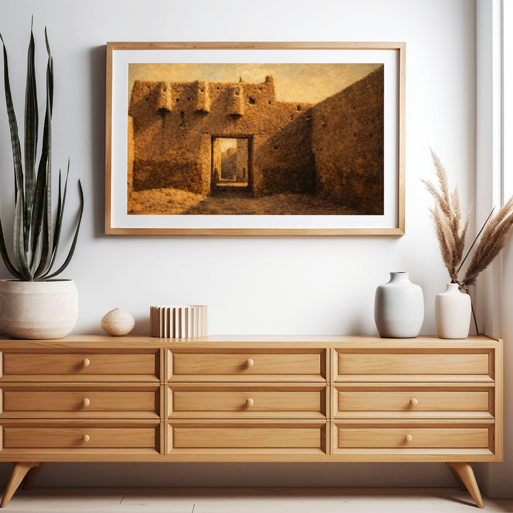 KSA 117-2025 إحدى بوابات الهفوف التاريخية – Al-Hofuf Old City Gate | Saudi Eastern Heritage Digital Wall Art - Image 1