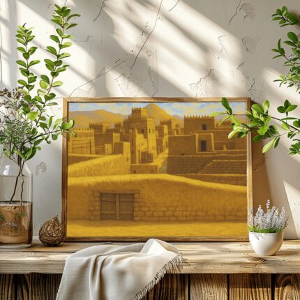 نجران التاريخية – Najran Old City Heritage View | Saudi Mud Architecture Digital Art