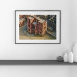 قصر الطائف التراثي من الأعلى – Old Taif Heritage Palace (Aerial View) (Archival Hijazi Architecture • Digital Restoration)