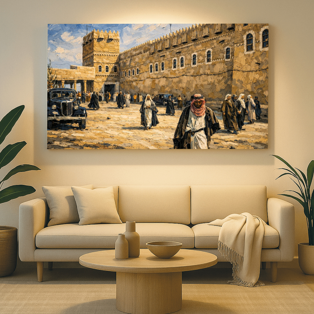 KSA 57-2025 قصر المصمك في الرياض القديمة – Al-Masmak Fort, Old Riyadh (Historic Arabian Architecture – Public Archives Digital Revival) - الصورة 1