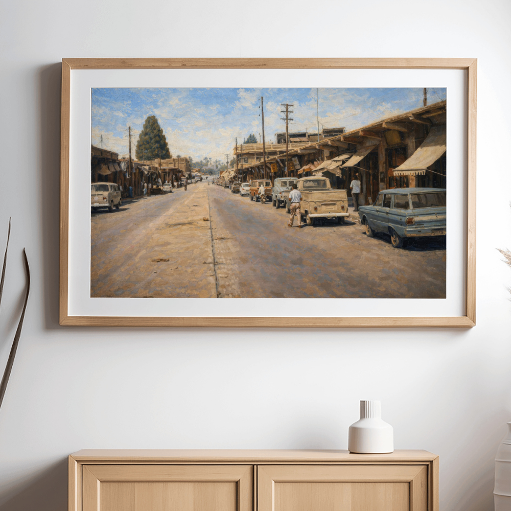 KSA 175-2025 الشارع العام في تبوك قديمًا – نبض الحياة اليومية | Old Main Street of Tabuk - الصورة 1