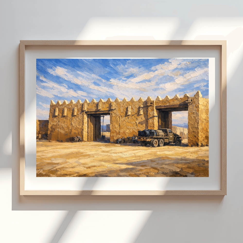 KWT 11-2025 بوابة من سور الكويت القديم (قبل النفط) – Old Kuwait City Gate | الفن الرقمي للتحصينات التاريخية - Image 1