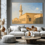 مئذنة الطريق الهادئ – Quiet Street Minaret | Old Kuwait Mosque Art