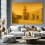 مسجد سوق المباركية في منتصف القرن الماضي – Al-Mubarakiya Market Mosque, Mid-20th Century Kuwait