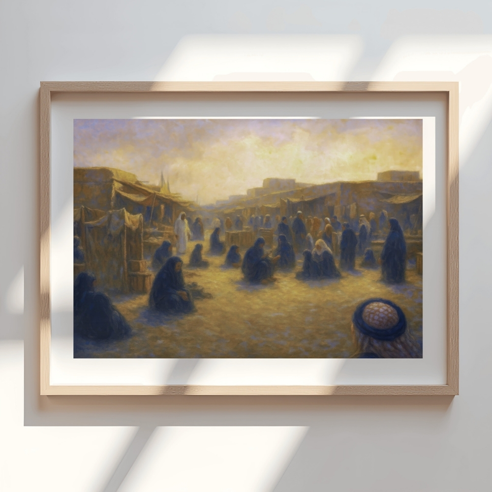 KWT 88-2025 مشهد من الحياة الشعبية في الكويت القديمة | Old Kuwaiti Community Scene - الصورة 1