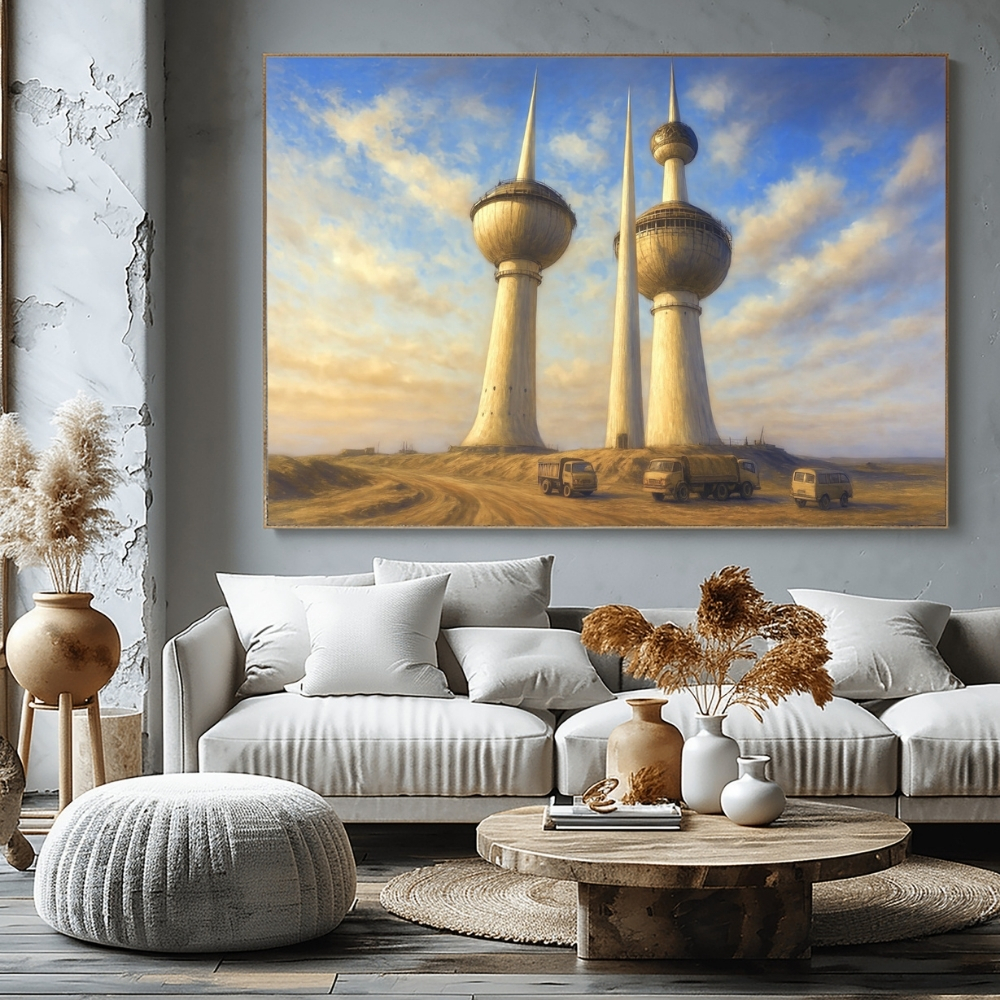 KWT 92-2025 أبراج الكويت أثناء التشييد (1971–1976) | Kuwait Towers Construction Era - الصورة 1