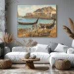 أشرعة مسقط العائدة – Old Muscat Boats at Work | الفن الرقمي للتراث البحري العُماني