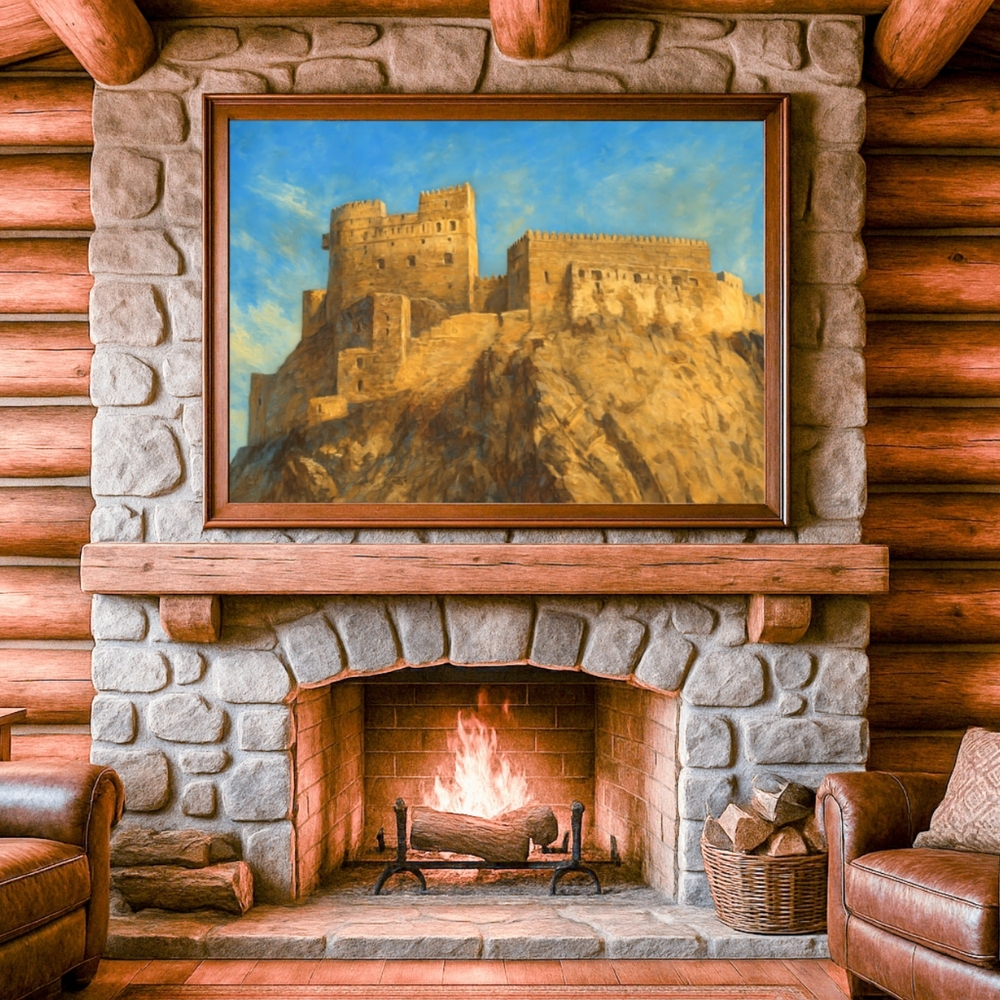 OMN 6-2025 حصون عُمان على قمم الصخر – Omani Fortresses of Enduring Heights | الفن الرقمي للتاريخ العُماني - الصورة 1