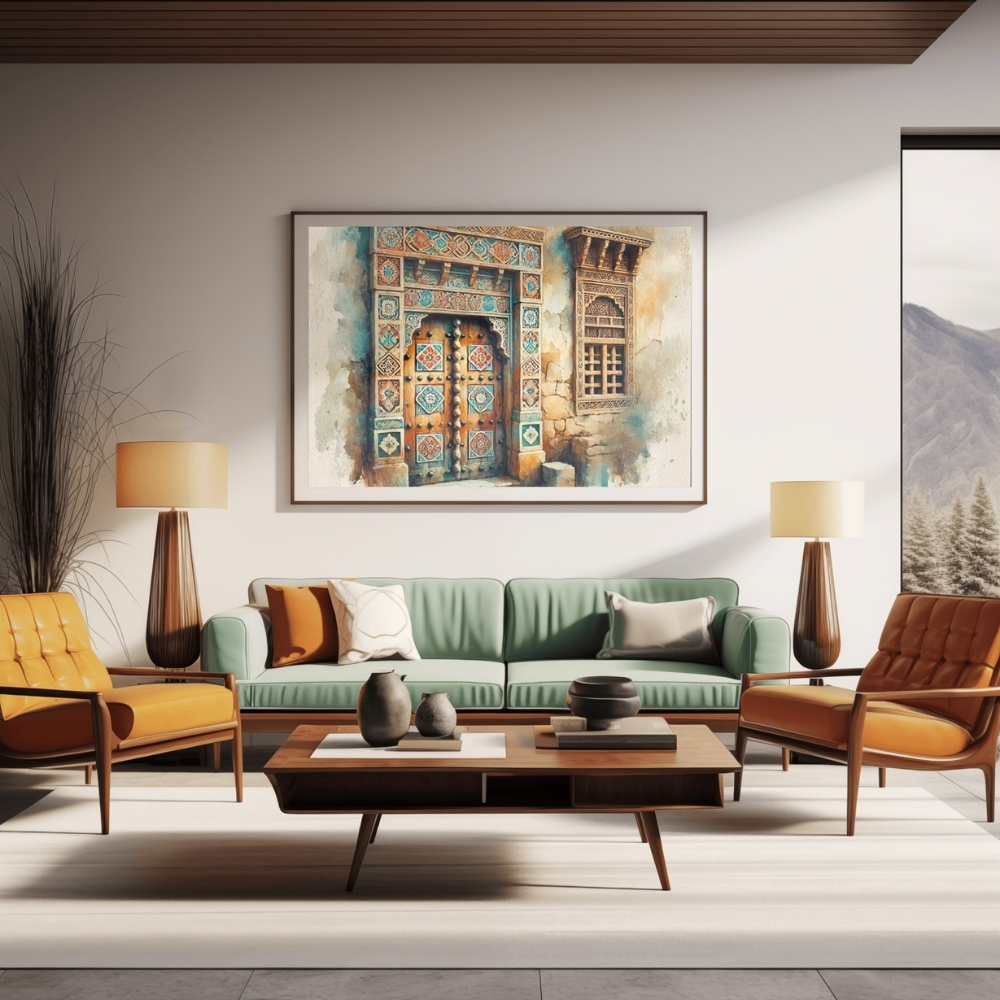 OMN 112-2025 باب الحِرفة العُمانية – نقوش الخشب والذاكرة | Omani Heritage Craft Door - الصورة 1