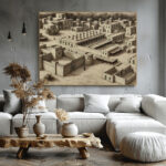 حصن الفهيدي قبل التحوّلات الكبرى – Al Fahidi Fort Before Dubai’s Transformation Dubai Heritage Digital Art