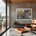 دوار برج الساعة وبدايات المدينة – Deira Clock Tower Beginnings Dubai 1960s Urban Heritage | Digital Restoration Art