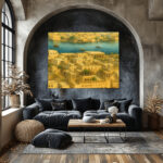 بيوت على ضفاف الذاكرة – Homes Along Old Dubai Creek Historic Waterfront Architecture | Digital Heritage Art