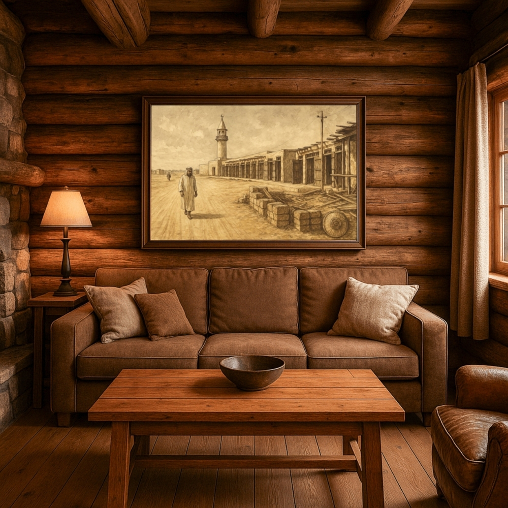 UAE 36-2025 خطوات الصباح في السوق الشعبي – Al Ain Traditional Market Walk Folk Life of Al Ain | Digital Heritage Restoration Art - الصورة 1