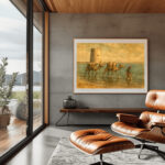 بين البحر والرمل – Emirates Mid-Century Coastal Passage Traditional Gulf Life | Digital Heritage Fine Art