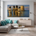 خطوات على ماء الذاكرة – Footsteps of Old UAE Coast Emirati Historical Heritage | Digital Restoration Art