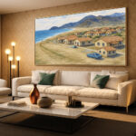 بدايات السياحة على سواحل دبا – Dibba Coastal Resort in the 1970s Fujairah Mountain & Sea Heritage | Digital Restoration Art