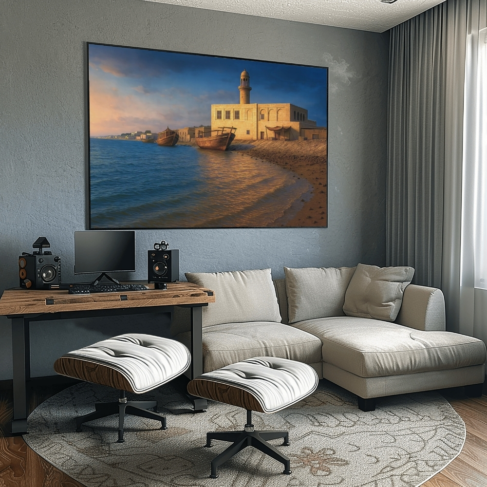 UAE 88-2025 نداء على ضفة الماء – مسجد عبيد بن عيسى عند خور الشارقة A Call by the Creek – Obaid bin Issa Mosque on Sharjah Creek - الصورة 1