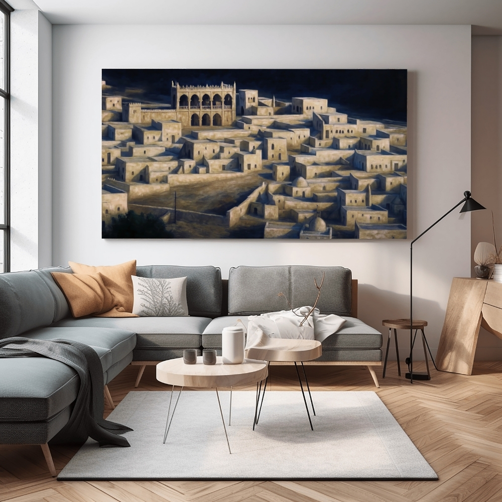 QA 68-2025 منطقة السلطة في الأربعينات – Historic Al Salata Doha 1940s | Qatar Urban Heritage Art - الصورة 1