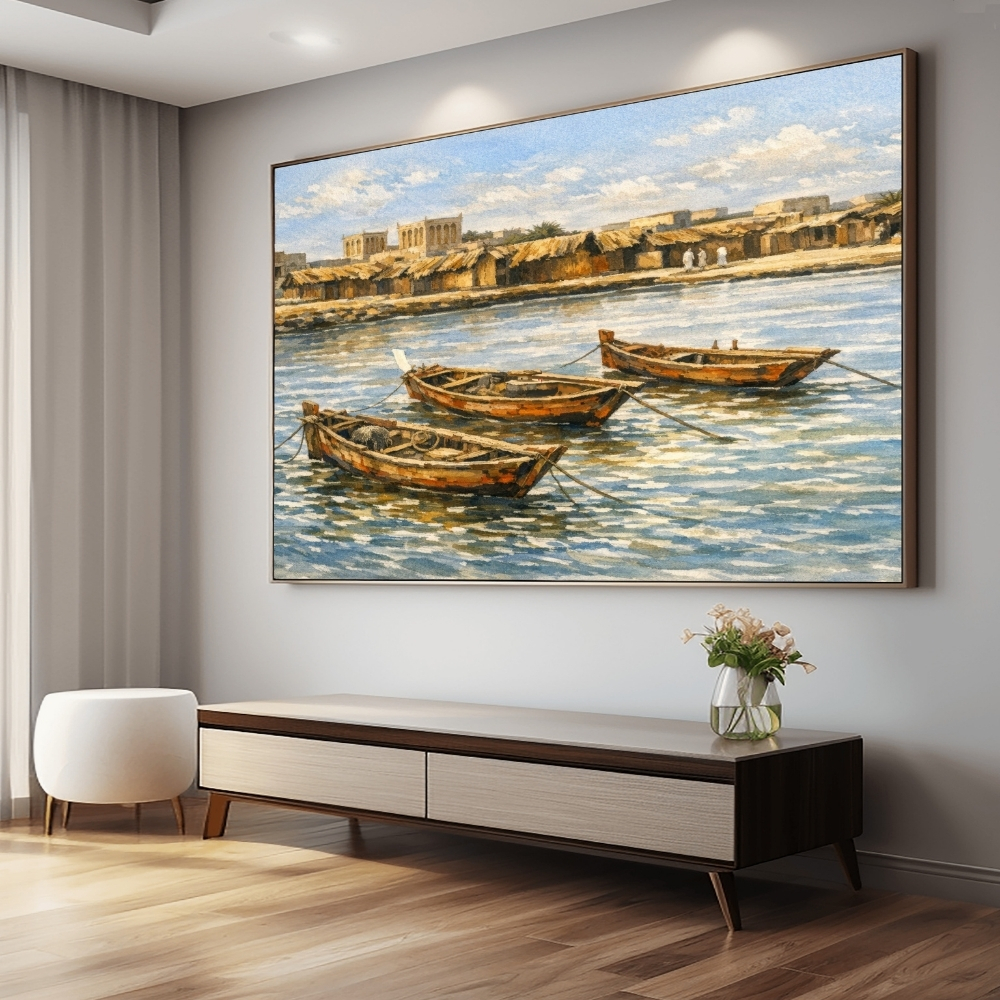 BHR 58-2025 شواطئ المحرق في الخمسينات – بساطة الحياة الساحلية – Muharraq Shores in the 1950s (Simple Coastal Living in Bahrain) - الصورة 1