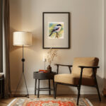 حمّامي حساوي ولمسة الطبيعة الهادئة – Hassawi Shrike in Soft Watercolor Harmony