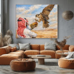 صقّار الصحراء وهيبة الصقر – Arabian Falconer Prestige & Desert Hawk Power