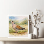 حمام البر الصحراوي بألوان دافئة – Desert Turtle Dove in Warm Earth Tones