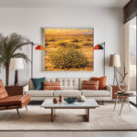إشراقة العرفج بوهج الغروب – Arfaj Bloom in Golden Sunset Light