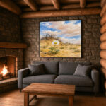 زهرة الصحراء تحت سماء حالمة – Desert Bloom Beneath a Dreamy Sky