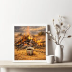دفء الشتاء حول نار البادية – Winter Warmth by the Desert Fire