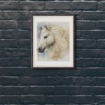 همس الأناقة – بورتريه الحصان العربي بالألوان المائية | Whisper of Elegance – Arabian Horse Watercolor Portrait