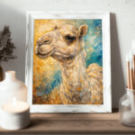 جمال الصحراء الذهبي – Golden Desert Camel Portrait