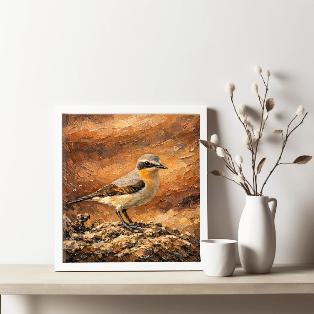 GCC 161-2025 المخضرم – دفء الريش الصحراوي | Isabelline Wheatear – Desert Warmth - Image 1