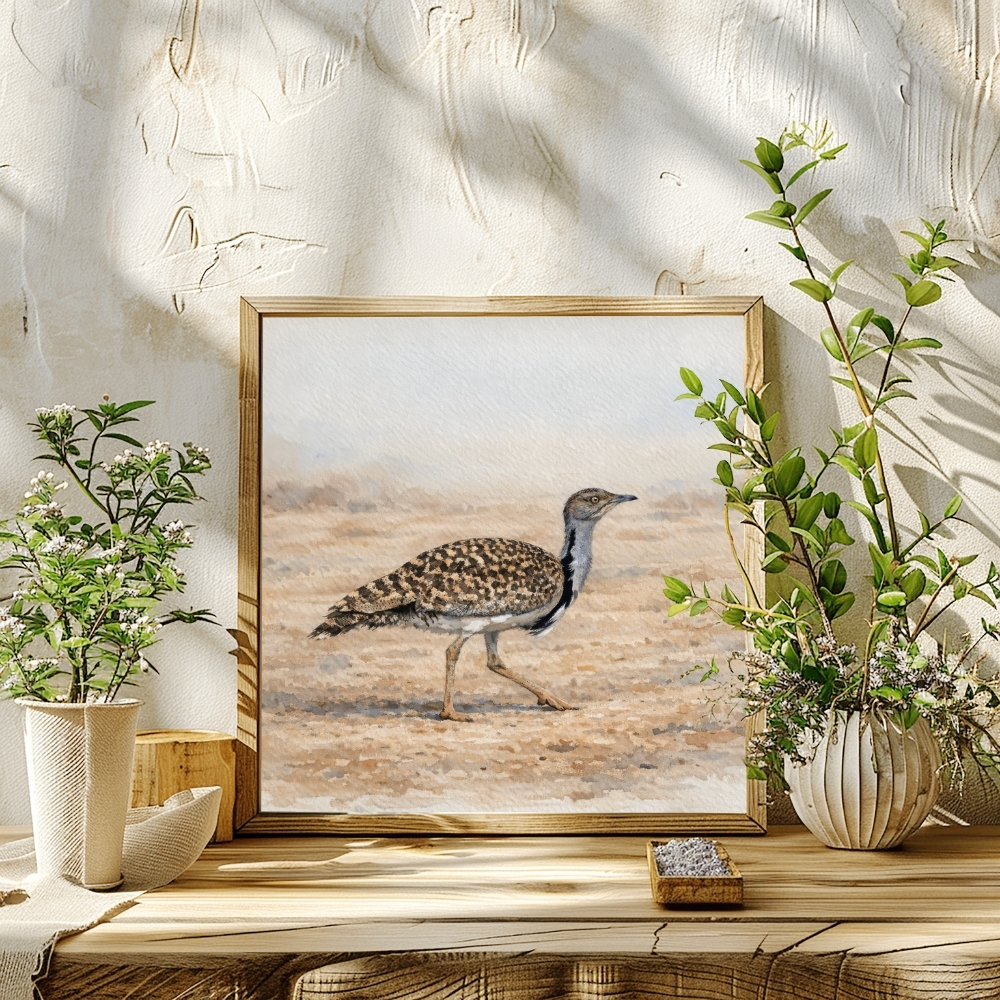 GCC 179-2025 خطى الحبارى في السراب – Bustard Walking Through Mirage - Image 1