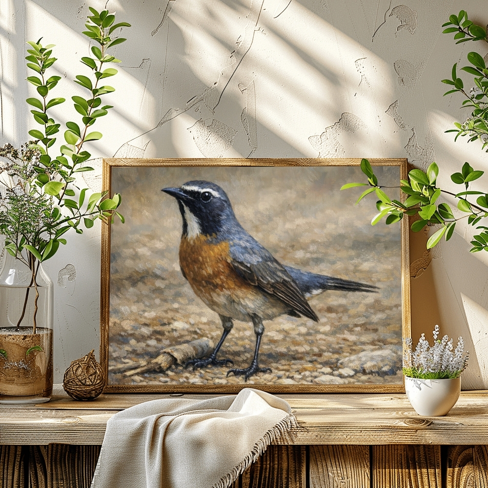 GCC 187-2025 بغل السمّن بجماله الصحراوي – Desert Stonechat Elegance in Arabian Wilderness - الصورة 1