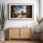 بوابة الهفوف التاريخية – Al-Hofuf Gate | Saudi Heritage & Desert Life Digital Art