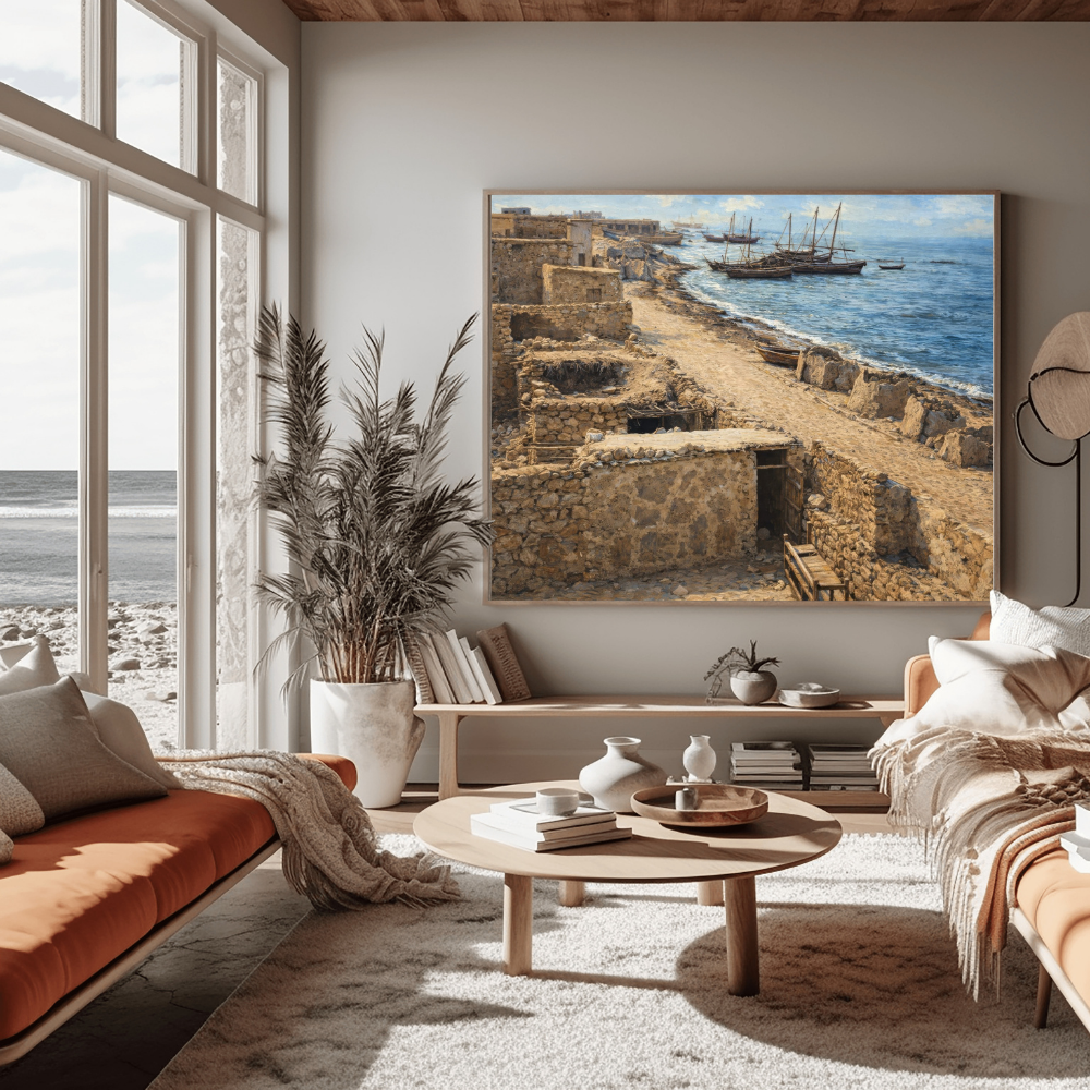 KSA 191-2025 ساحل الجبيل القديم – بيوت البحر وذاكرة المراكب | Old Jubail Coast – Sea Houses & Maritime Memory - Image 1