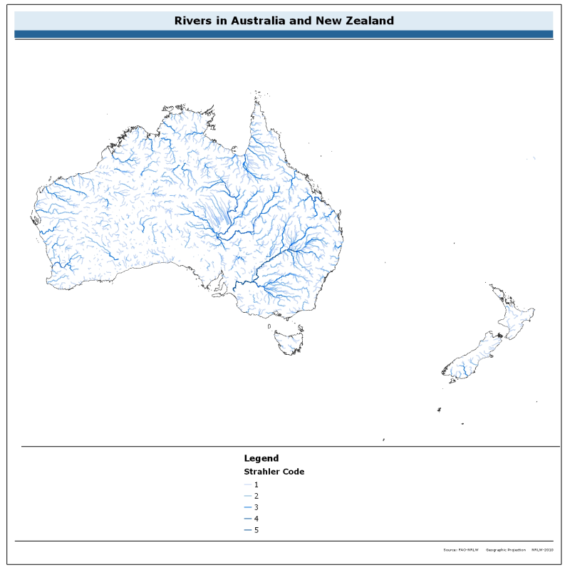 australian rivers map