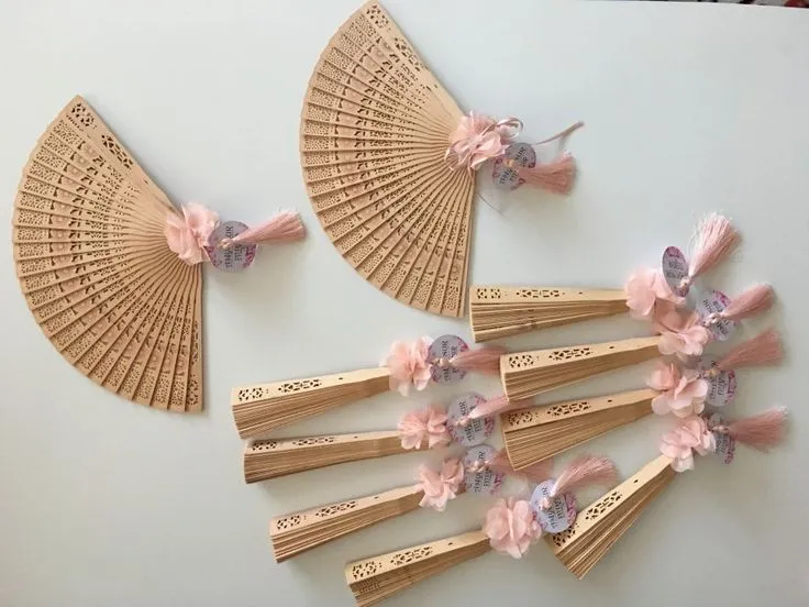 Bridesmaids and Guests Hand Fan image 6