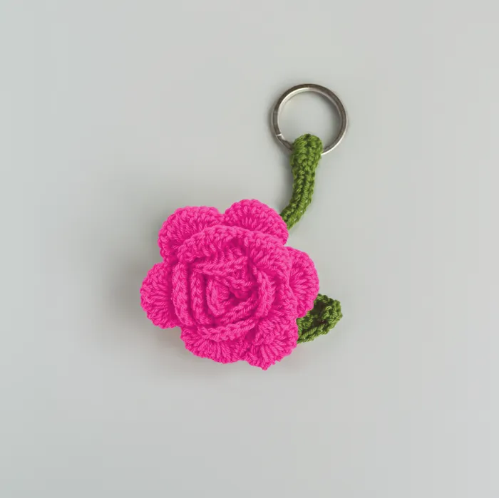 Crochet Flower Keychain