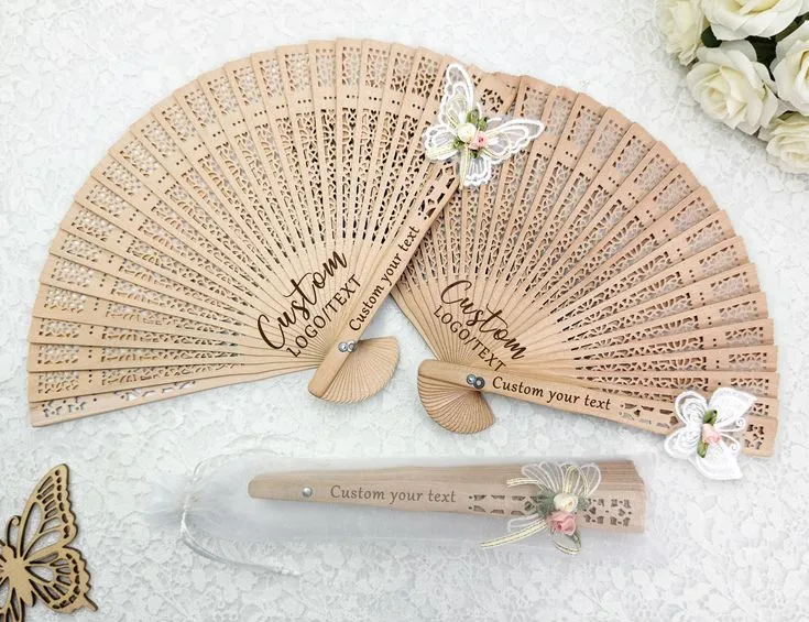 Bridesmaids and Guests Hand Fan image 13
