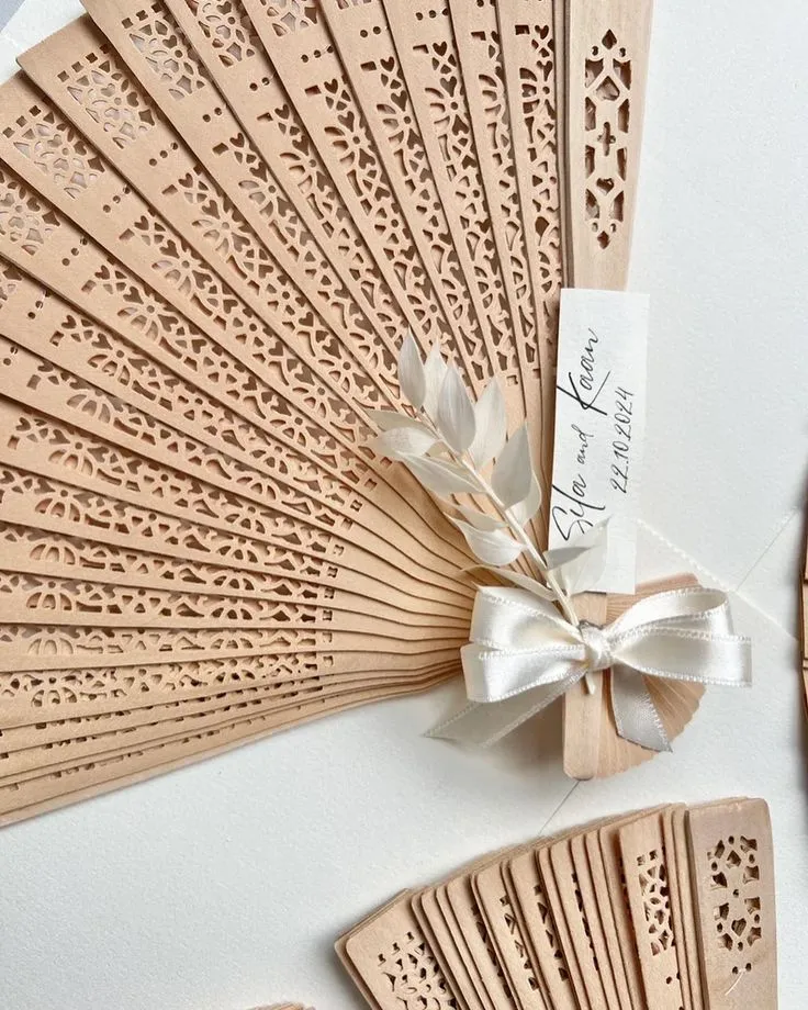 Bridesmaids and Guests Hand Fan image 4