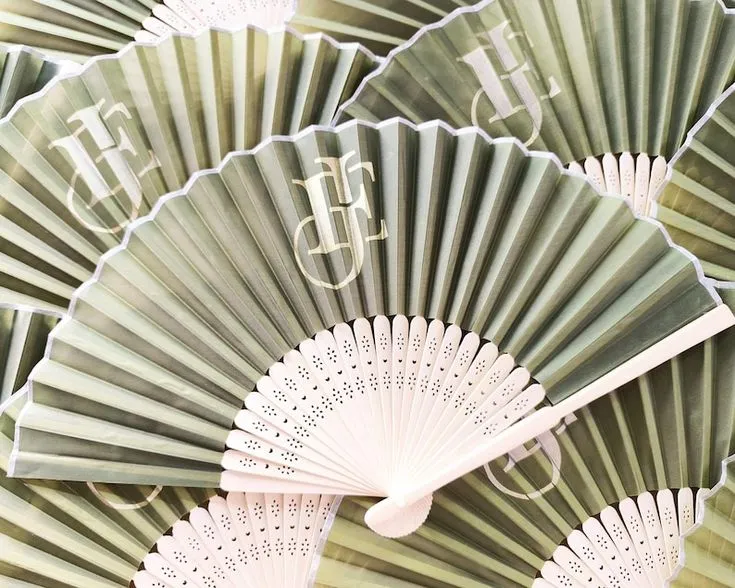Bridesmaids and Guests Hand Fan image 1