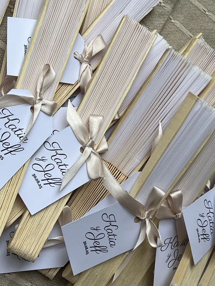 Bridesmaids and Guests Hand Fan image 16