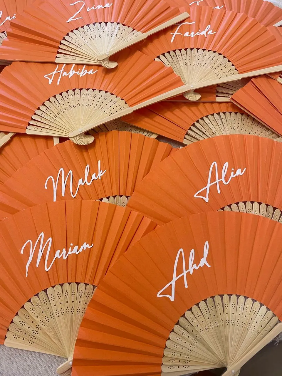 Bridesmaids and Guests Hand Fan image 8