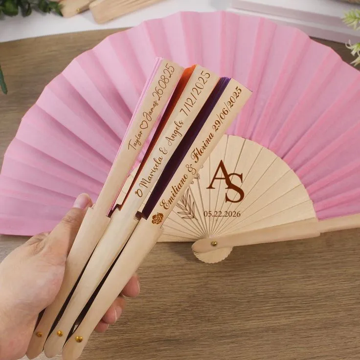 Bridesmaids and Guests Hand Fan image 15